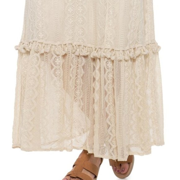 VANESSA ALEXANDRA Made in Italy Lace Boho Dress - Picture 4 of 11